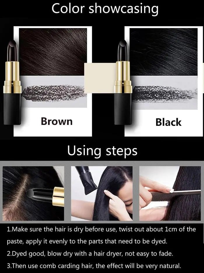 Lai Mei 3.8g Hair Dye Stick for Quick Gray Coverage - Pure Bliss Beauty